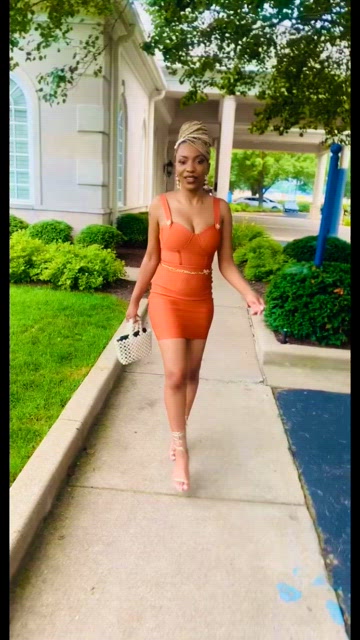 open lace back dress OFF TO BRUNCH KNIT MINI DRESS IN ORANGE  AKIRA