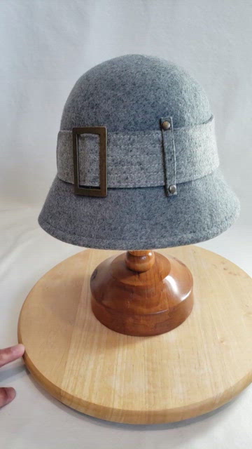 Scala | Accessories | Scala Pronto Grey Wool Felt Belted  display picture 2