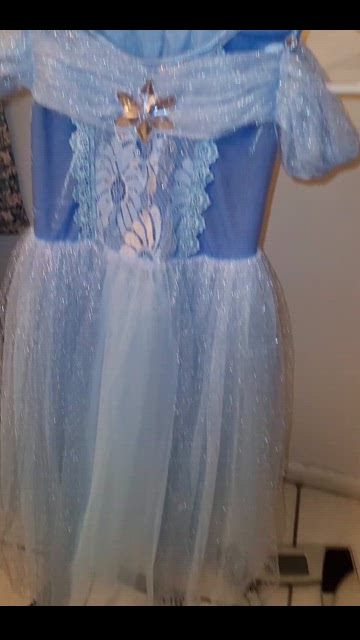 open lace back dress Movie Enchanted Princess Giselle Dress, Giselle Cosplay Costume, Gisel –  CoserZ main image 1