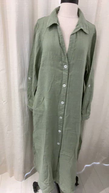 white linen dress for men Carl shirt in beige linen main image 0