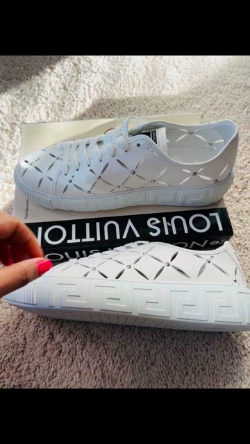 Versace | Shoes | White Genuine Leather Versace Perforated