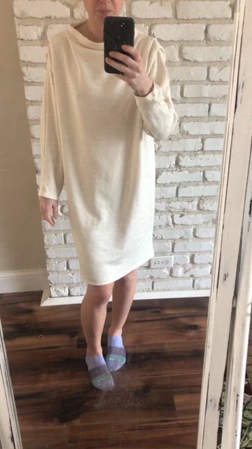 stateside pleated fleece dress Stateside Box Pleat Mock Neck Midi Dress in Chalk Pink - XS - Shop Stateside Dresses