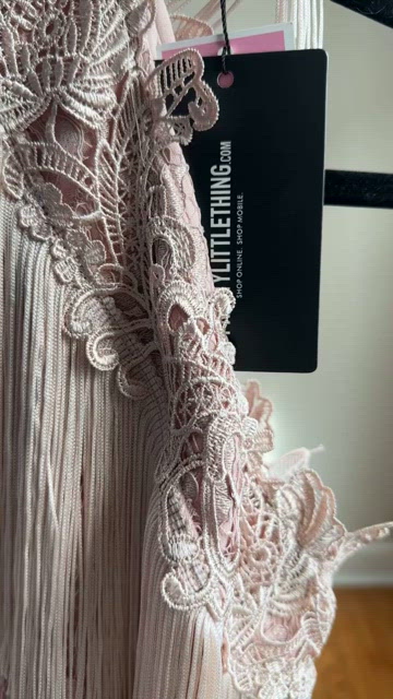 dusty pink cold shoulder lace tassel trim bodycon dress ★ NWT PLT Spring Wedding Guest Mini dress