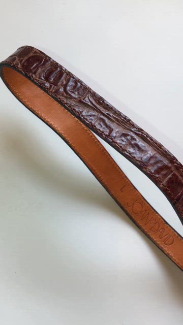 Joan & David Brown Leather Croc Embossed Braided Belt Medium Silver‎ Buckle Joan & David | Accessories | Joan David Usa Women Brown  main image 4
