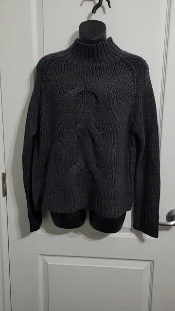 ALFANI DARK GRAY OVERSIZED SWEATER- turtle neck, - Depop