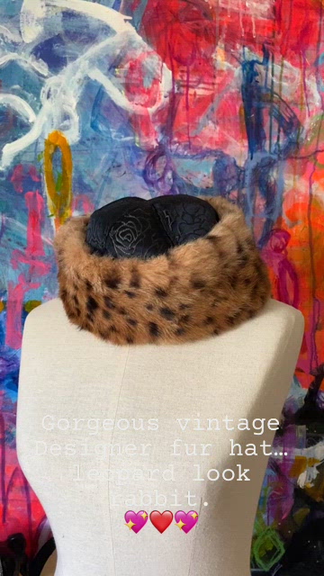 Beautiful Vintage Designer Fur Hat … Stunning and so Audrey Hepburn Leopard ?❤️ Buy Beautiful Vintage Designer Fur Hat … Stunning and so  main image 4
