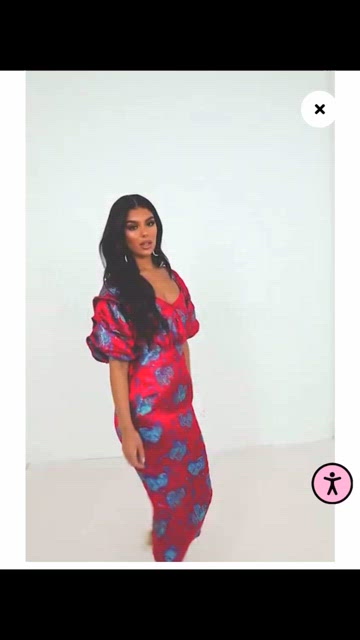 NWT Red Floral Jacquard Lace Up Back Midi Dress