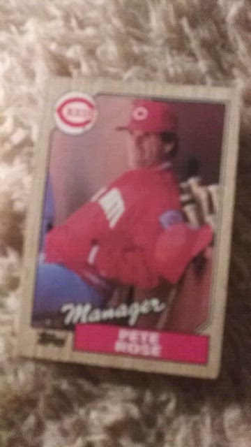 1987 Topps #393 Pete Rose Manager Rare Error Card!!