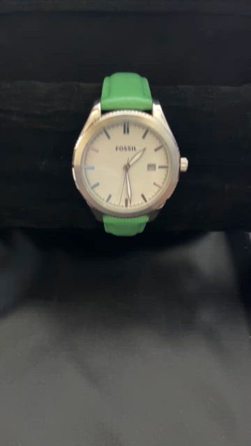 Women\'s Fossil Watch silver green band BQ3269 Women main image 2