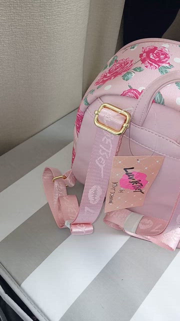 Betsey Johnson Luv Betsey Faux Leather Floral Polka Dot Peyton Fashion Backpack Betsey Johnson Bag Luv Betsey Peyton Backpack -... | Depop main image 3