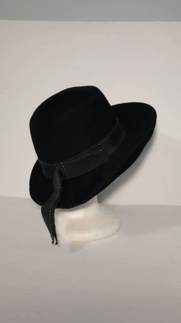 Vintage Sears Millinery Black Wool Henry Pollak Bow Rhinestone Hat Ritz New York ritz | Accessories | 0 Wool Ritz By Henry Pollack New York  main image 2