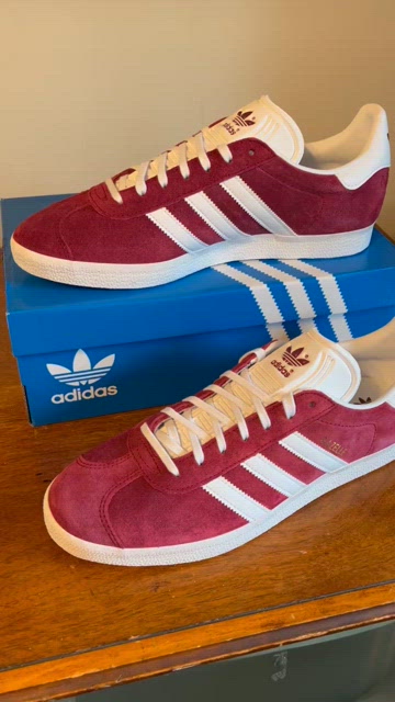 adidas gazelle silver green womens adidas Gazelle Indoor (Maroon/White) main image 0