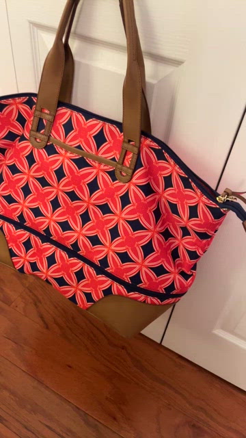 Sac Tote Stella And Dot Noir à Pois - Faux Cuir, 17x15 Pouces - Occasion En Bon état