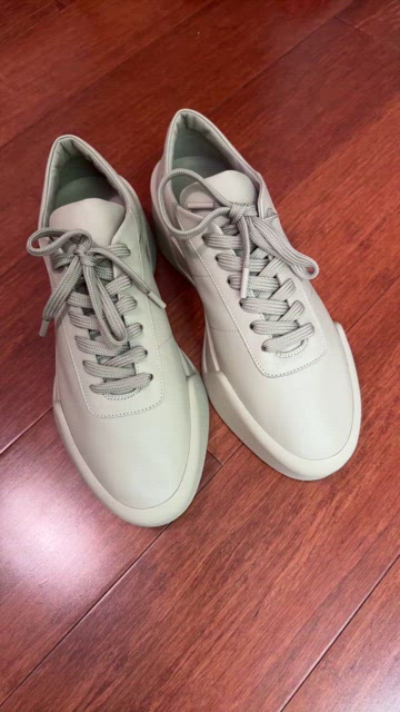 スニーカー FEAR OF GOD 'Aerobic Low' sneakers Gray FGE280101NUB Final $ Fear Of God Leather Low Top Aerobic Sneakers Shoes