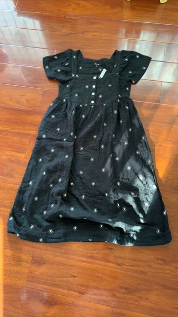 daisy embroidered lightspun square-neck midi dress Riley Dress main image 1