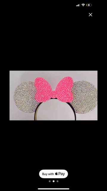 3D BARBIE Pink Minnie Bow IRIDESCENT Full Rhinestone Mouse Ears 3D Minnie Mouse Ears BARBIE PINK Rhinestone Bow - Etsy main image 3