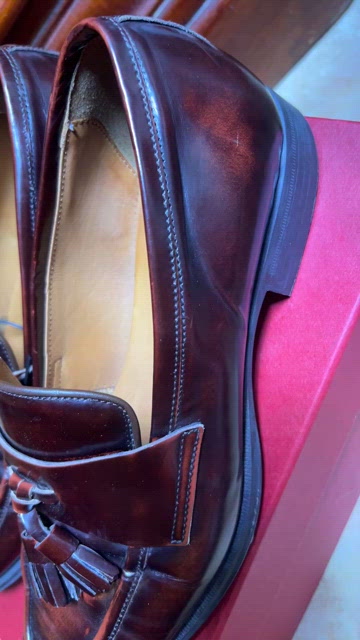 Zara | Shoes | Zara Man Burgundy Shiny Leather Tassel  display picture 3