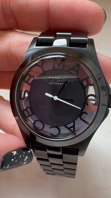 Marc by Marc Jacob’s Black Henry Skeleton Limited Edition Automatic Watch Marc by Marc Jacobs Men Henry Skeleton Black Dial Watch  main image 4