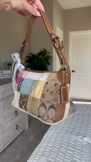 バッグ Vintage Coach Patchwork mini Hand Bag Vintage Coach Patchwork Mini Pouch | eBay