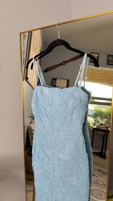 House of CB Eva Tuscan Blue Embroidered Floral Maxi Dress NWOT