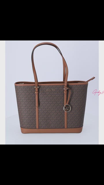 【国内即発】マイケルコース JET SET TRAVEL TZ TOTE BROWN Michael Kors JET SET TRAVEL XS CRYAL CONV TZ TOTE 35T9GTVT0B