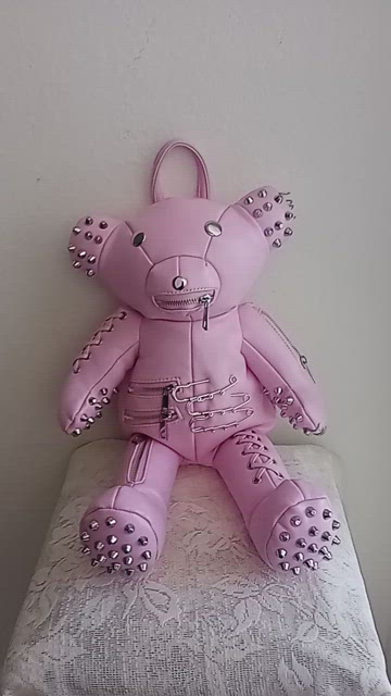 Dolls Kill | Bags | Pink Tormented Teddy Bear Backpack  display picture 1