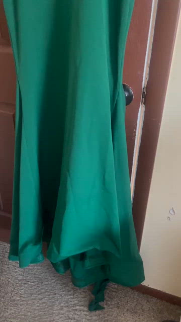 cartoon characters that wear green dresses Long Formal Mermaid Floral Ruffle Prom Dress MNM Couture F02908 main image 1