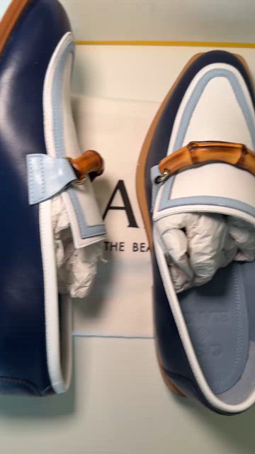 casablanca | Shoes | Casablanca Envelope Loafer In Whitenavy  display picture 1