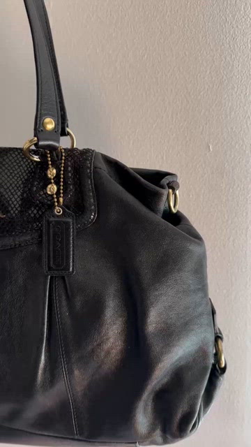 Coach | Bags | Coach Ashley Carryall Shoulder Bag Black With