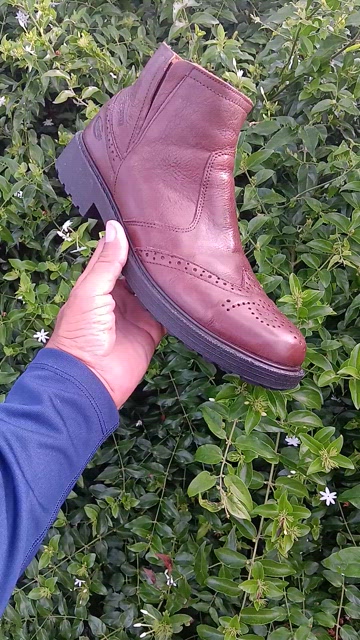 SCOOTER BOOTS (TURKEY) MEN\'S GENUINE SOFT LEATHER BROGUE ANKLE BOOT Amazon.com | Mens Genuine Leather Ashmoor Lace Up Brown  main image 4