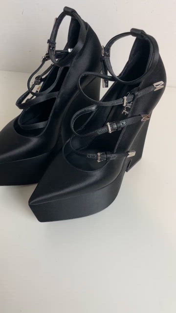 Versace | Shoes | New Versace Designer Heel Tempest Satin