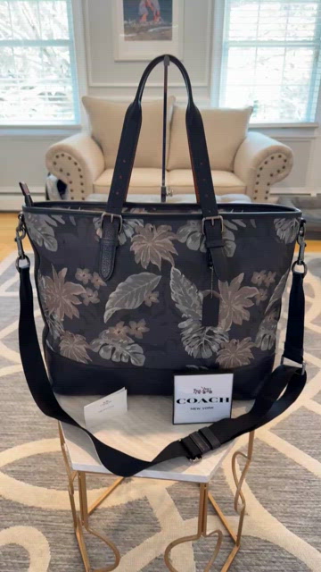 Women's Crossbody Bag - Nylon Leaf Pattern Purse With Lots Of Pockets, Adjustable Strap (Colorful, 11x10x3 In)