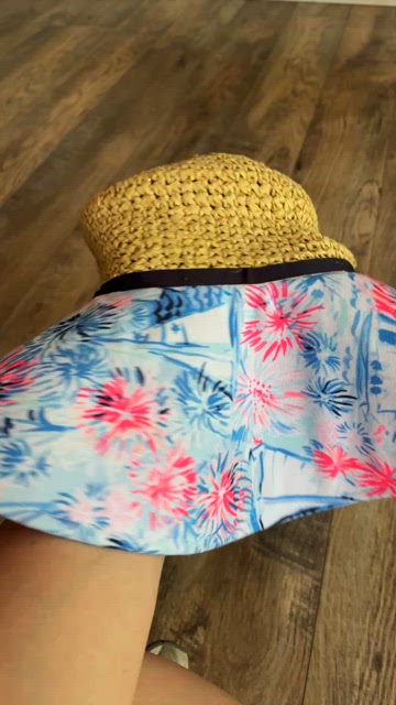 Lilly Pulitzer Beach Hat In Crew Blue Tint Sea To Sea 19” Floppy Metallic Lilly Pulitzer | Accessories | Nwt Lilly Pulitzer  main image 4