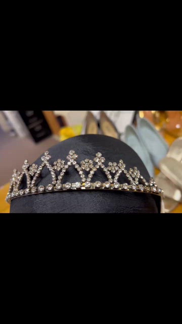 Australian Crystal Tiara 
New in Box
Beautiful in the light. Buy White Austrian Crystal, Glass Crown Tiara in Silvertone  main image 4