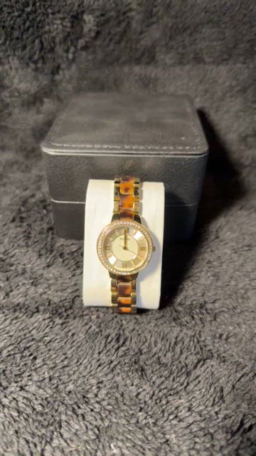 Women\'s Fossil Virginia Stainless Steel Gold Tone/Tortoise-Shell 30mm Watch Fossil | Accessories | Womens Fossil Virginia Stainless  main image 4