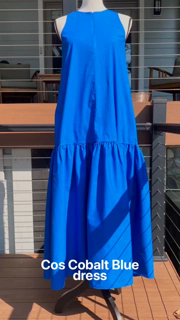 COS. Blue Sleeveless Halter Maxi Dress, Size 2. THIS DRESS IS GORGEOUS !