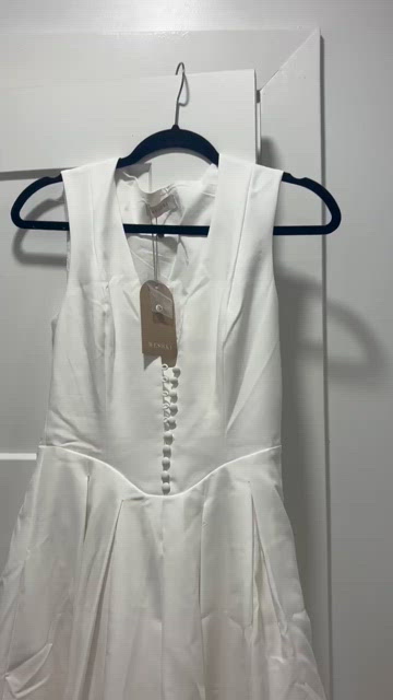 Meshki Keely Cotton Sleeveless Midi Dress - White