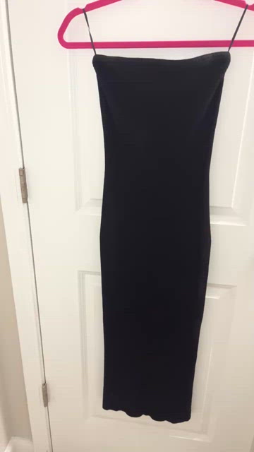H&M black ribbed tube dress. Strapless. Size M
