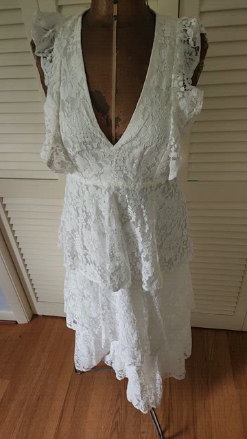 Lulus Molinetto White Lace Ruffled Tiered Sleeveless Maxi Dress