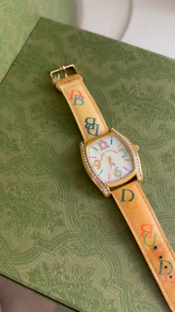 Vintage Dooney & Bourke Signature Pink Logo Watch with Gold Accents Dooney & Bourke Women Wristwatches for sale | eBay main image 3