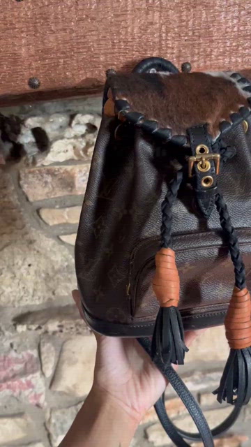 ? vintage Louis Vuitton boho cowhide and fringe montsouris pm backpack? Louis Vuitton | Bags | Vintage Louis Vuitton Boho Cowhide  main image 3