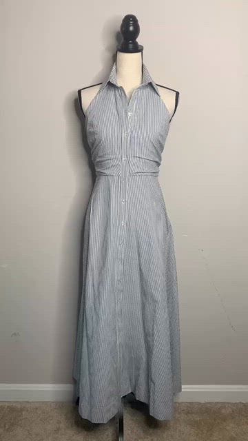 slim fit dress slacks Cape Cod Crush Halter Seersucker Maxi