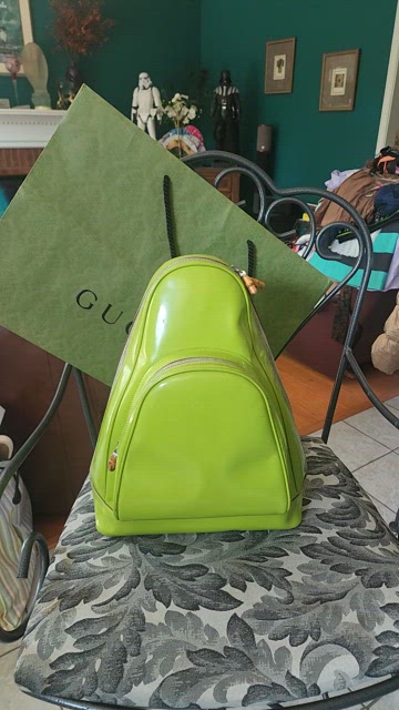 EUC Gucci Green Bamboo Backpack Gucci | Bags | Euc Gucci Green Bamboo Backpack | Poshmark main image 2