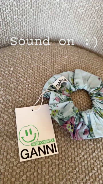 Ganni Pink and Brown Floral Scrunchie Unisex Ganni - Floral Scrunchie | HBX main image 3