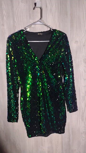 chinese dress ladies Wedtrend Women Sparkly Dark Green Long Prom Dress with Slit Mermaid Spaghetti Straps Sequins Evening Party Dress, Purple / US16 main image 1
