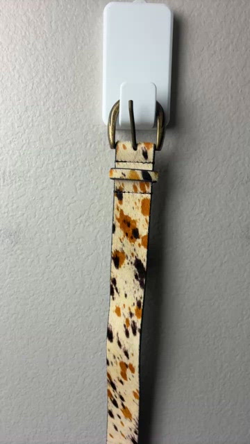 Free People Calf Hair Leather Animal Print Belt S/M Black Brown Bronze Buckle Free People | Accessories | Free People Marcella Calf Hair  main image 2