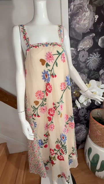 Free People Falling Petals Velvet Maxi Dress
