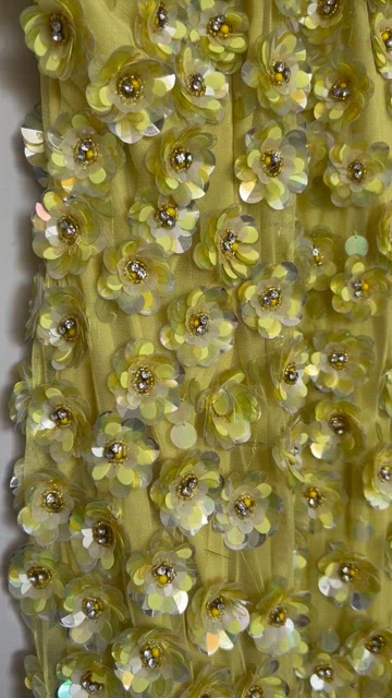 Liv Foster Maeve Beaded Halter Mini Dress in Yellow Multi