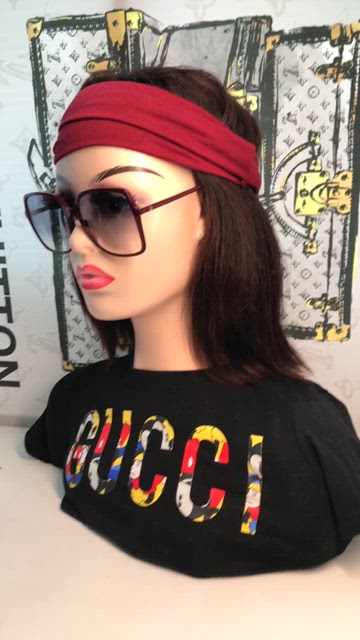 ?- New Authentic GUCCI  Oversized Square GG0544S Sunglasses Burgundy NEW AUTHENTIC GUCCI OVERSIZED SQUARE GG0544S SUNGLASSES  main image 4