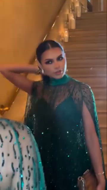 slim fit dress slacks GRACE Square Neck Embellished Cape Sleeve Maxi Dress in Emerald Green